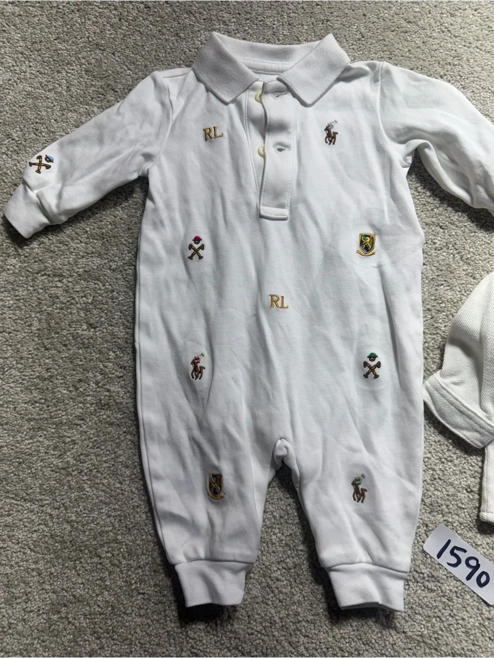 Ralph Lauren baby sleeper and shirt sz 3m-6m